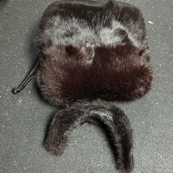 Vintage  Brown Fur Accessory Set